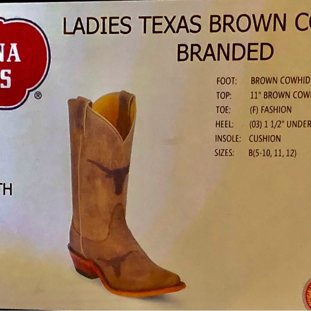 Nocona Brown Heeled Boots women’s size 12 - Picture 9 of 10